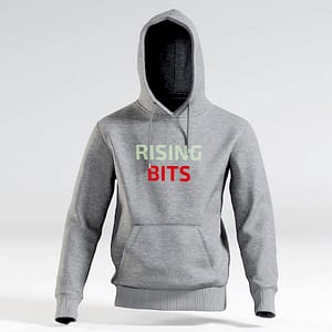 Rising Bits Hoody grau Vorderseite