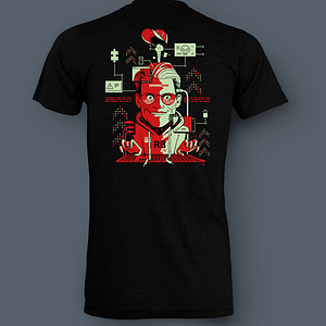 Rising Bits "Genius" T-Shirt in der Farbe schwarz