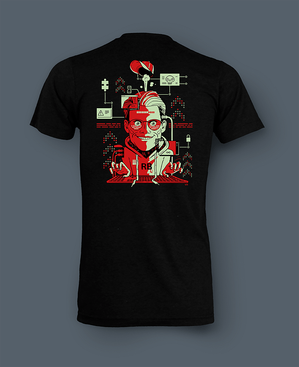 Rising Bits "Genius" T-Shirt in der Farbe schwarz